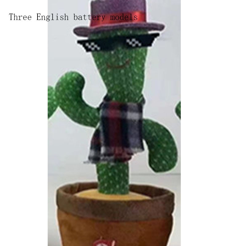 Luminous Electronic Dancing Cactus Recording Singing Decoration Gift For Kids Early Education Toys Knitted Fabric Plush Toy - Image 10