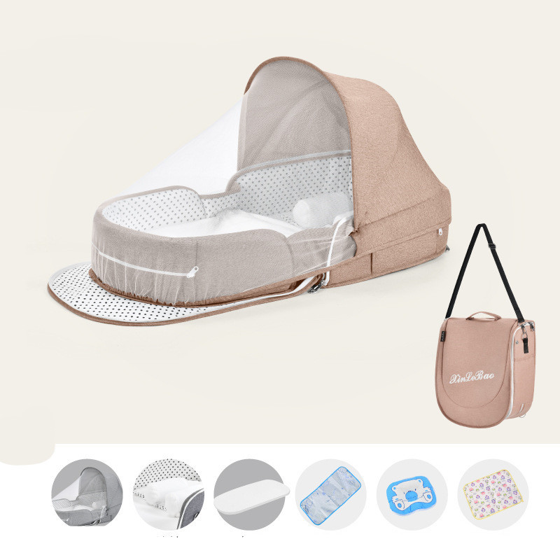 Baby Crib Multifunctional Folding Newborn Nest Toddler Bed Portable Sun Protection Mosquito Net Infant Camping Bed Travel Cot - Image 7