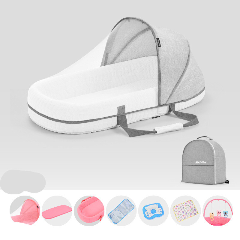 Baby Crib Multifunctional Folding Newborn Nest Toddler Bed Portable Sun Protection Mosquito Net Infant Camping Bed Travel Cot - Image 9