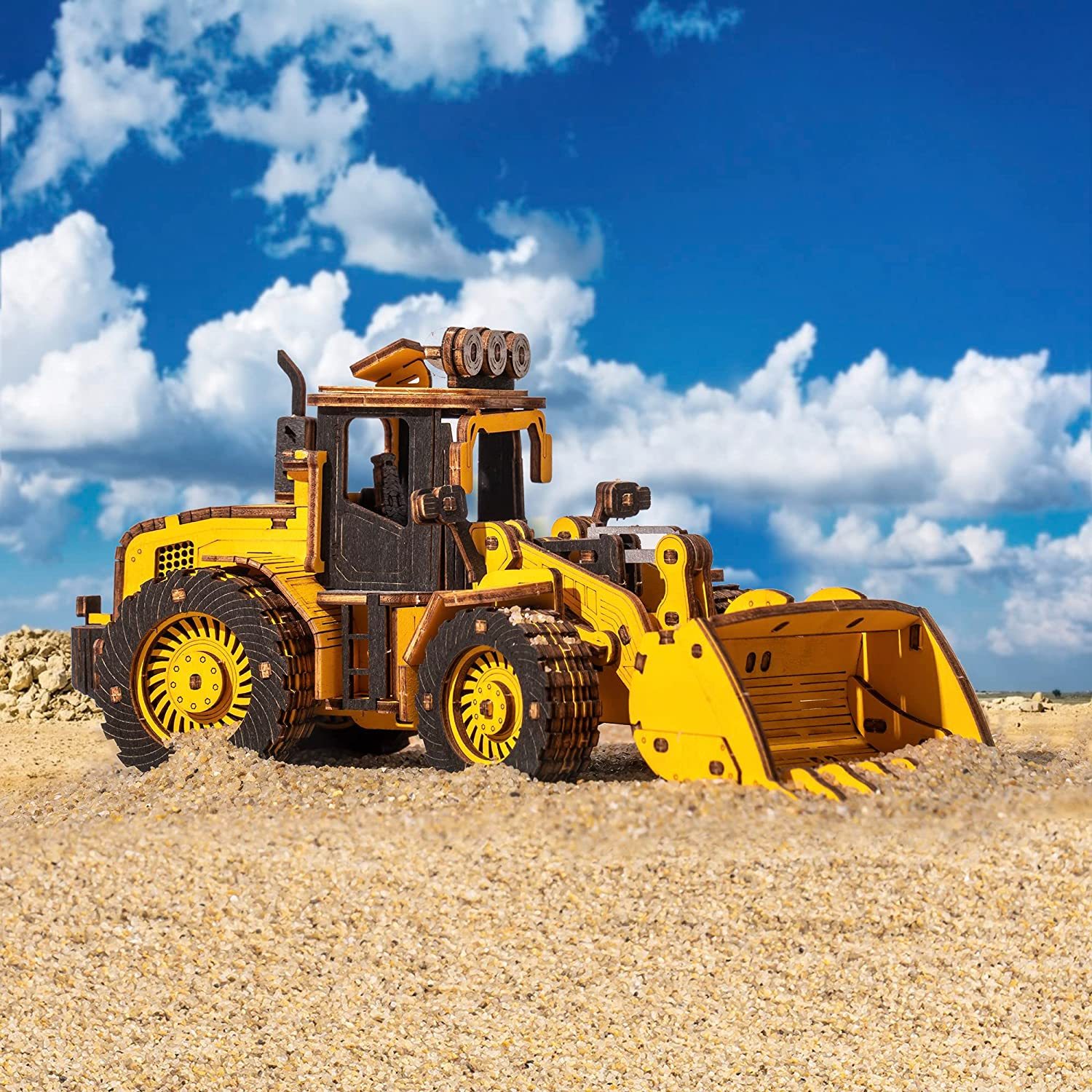 Robotime Rokr Construction Vehicles Truck Toys Set 3D Wooden Puzzles For Boys Toddlers Birthday - Image 7