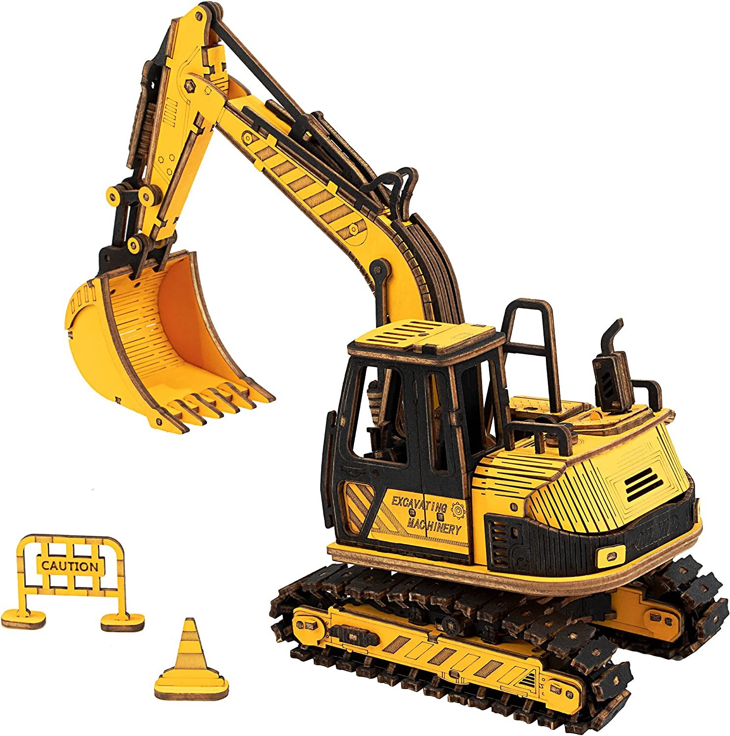 Robotime Rokr Construction Vehicles Truck Toys Set 3D Wooden Puzzles For Boys Toddlers Birthday - Image 4