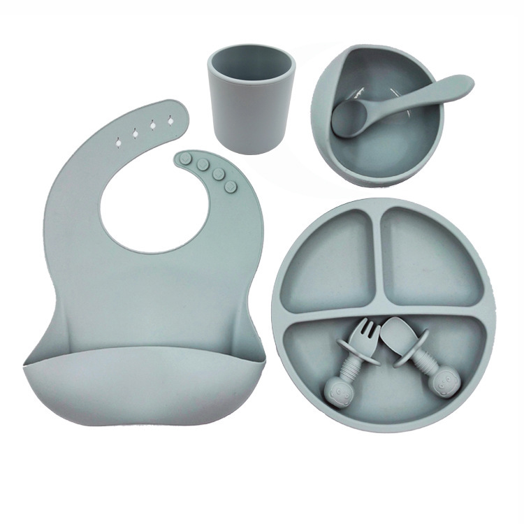 Baby Cutlery Set Silicone Bib Silicone Cup Spoon - Image 6
