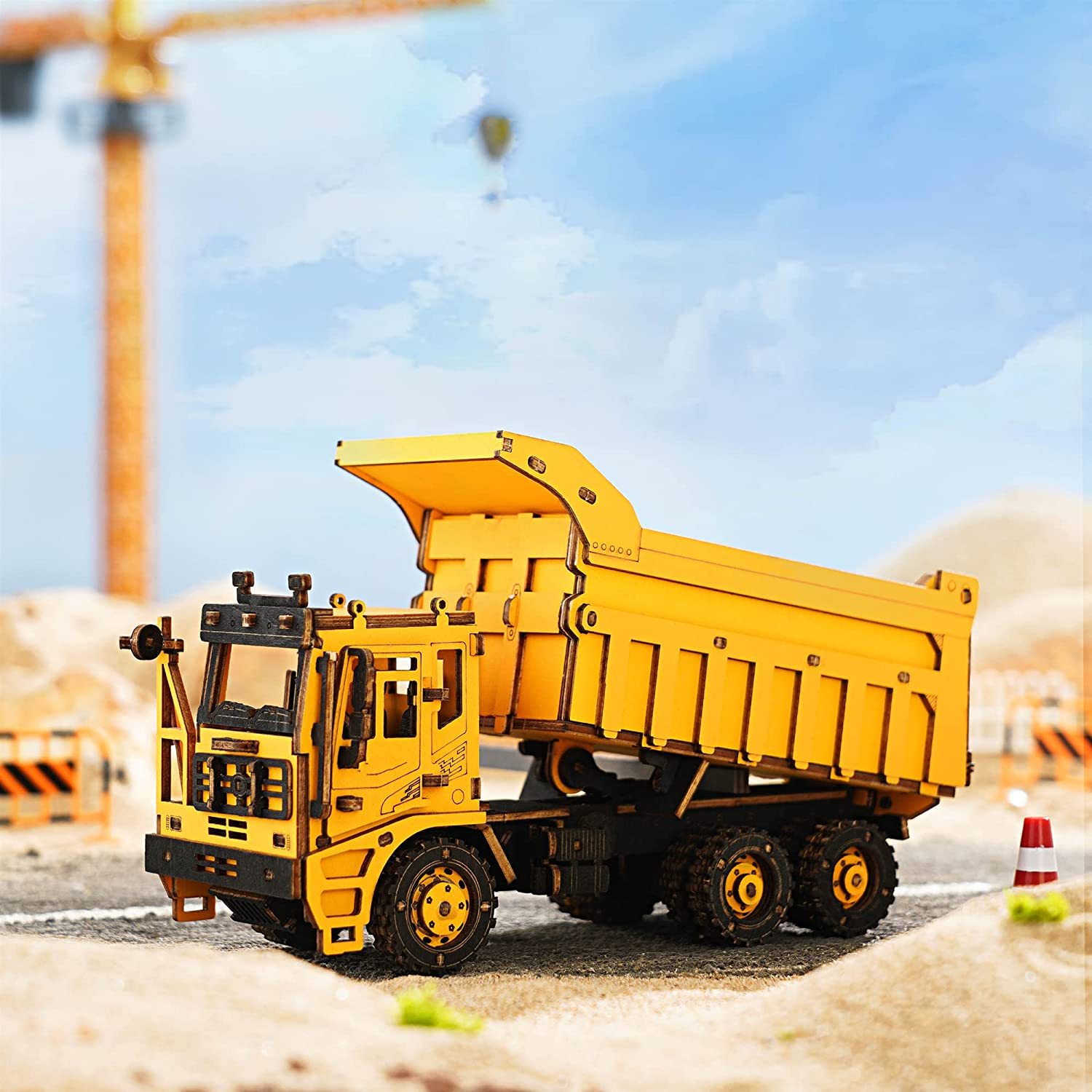 Robotime Rokr Construction Vehicles Truck Toys Set 3D Wooden Puzzles For Boys Toddlers Birthday - Image 9