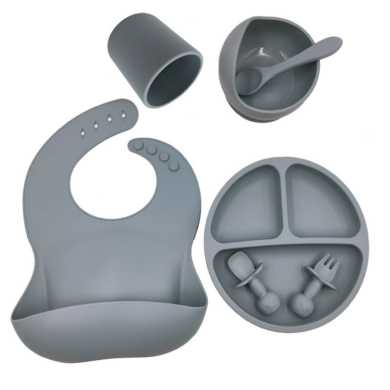 Baby Cutlery Set Silicone Bib Silicone Cup Spoon - Image 7