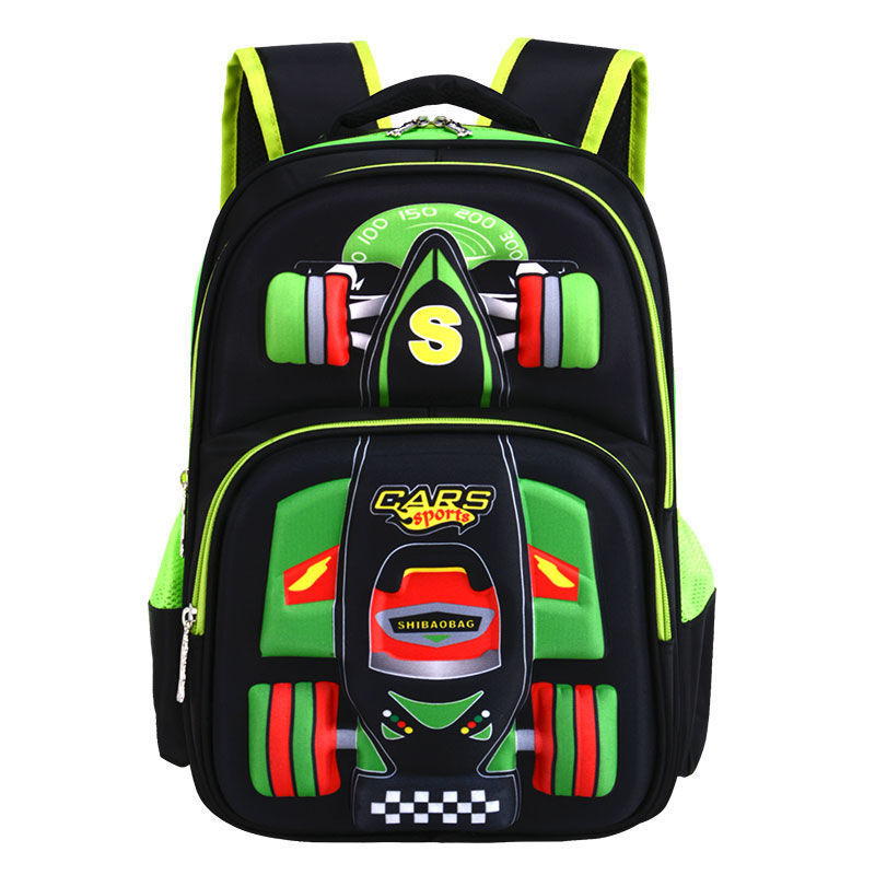 Three Dimensional Car Boys Primary School Trolley School Bag - Image 4