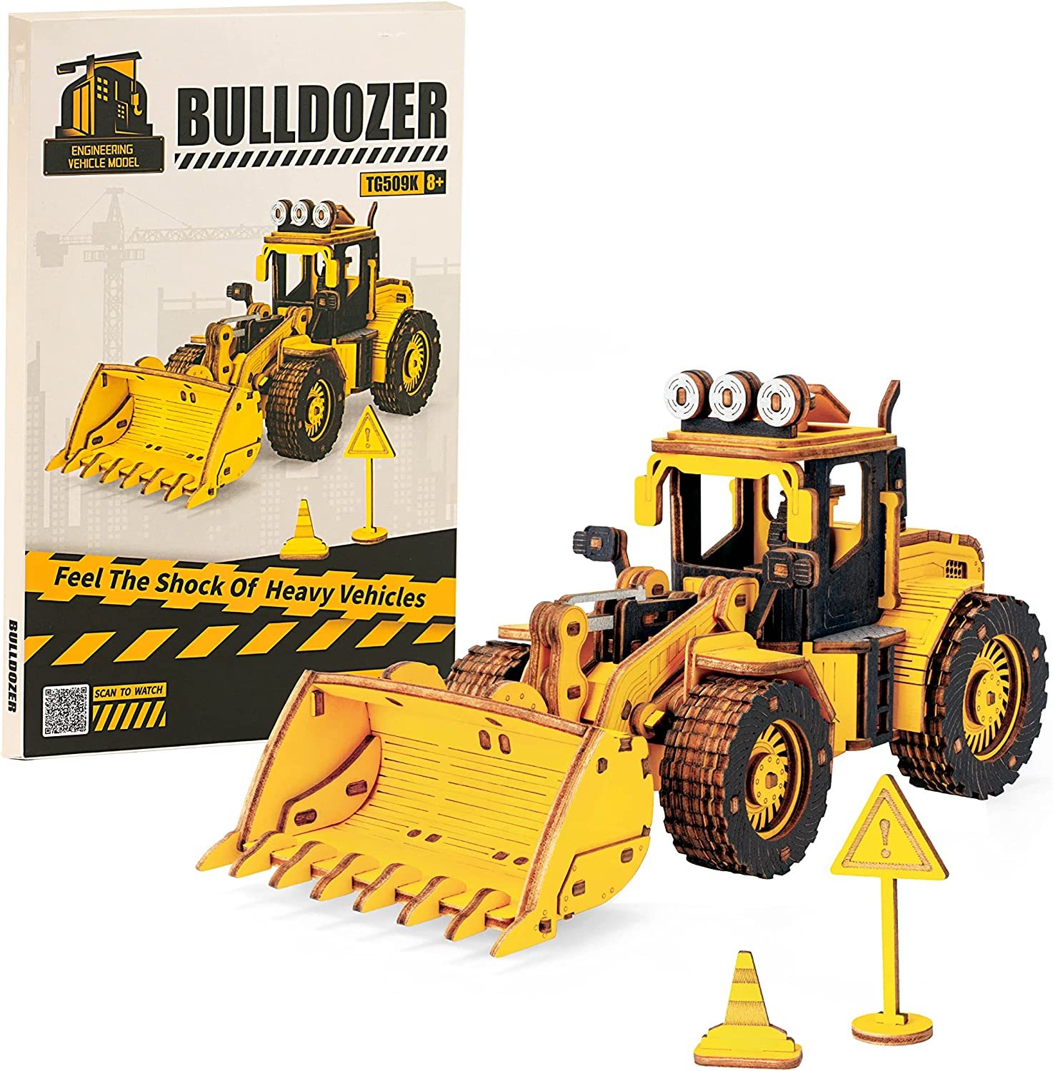 Robotime Rokr Construction Vehicles Truck Toys Set 3D Wooden Puzzles For Boys Toddlers Birthday - Image 6