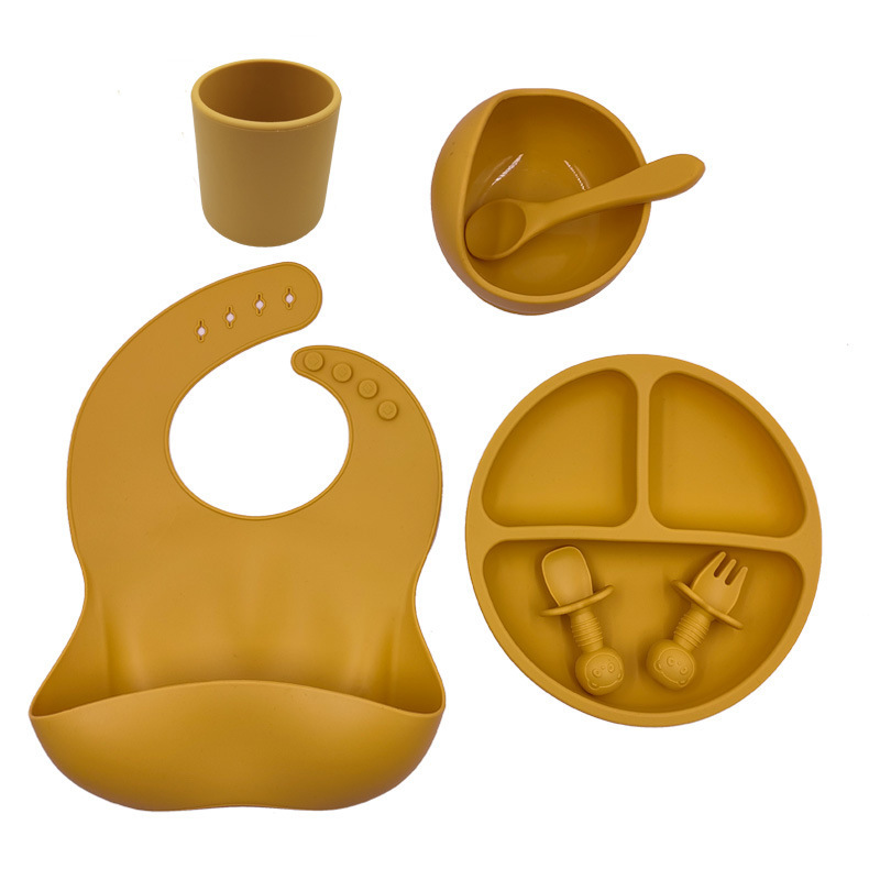 Baby Cutlery Set Silicone Bib Silicone Cup Spoon - Image 4