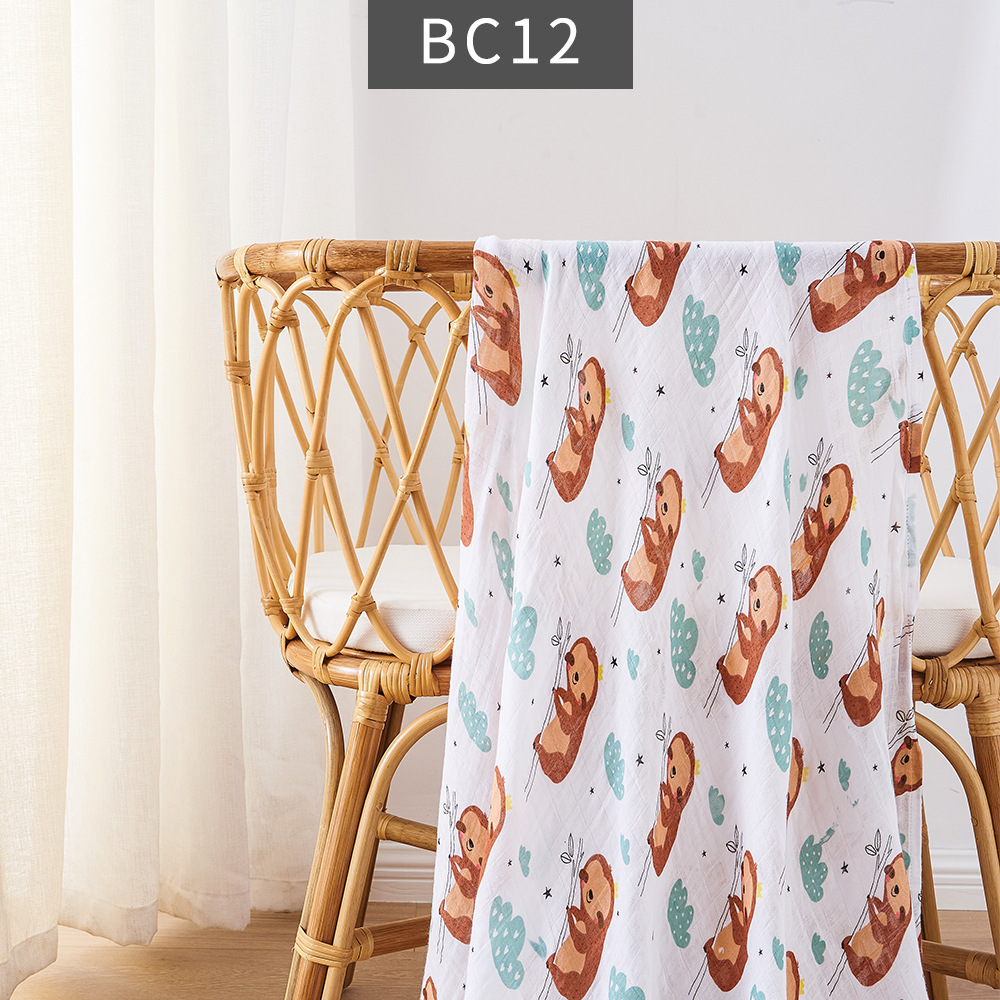 Summer Thin Newborn Baby Bamboo Cotton Baby's Blanket Bath Towel - Image 6