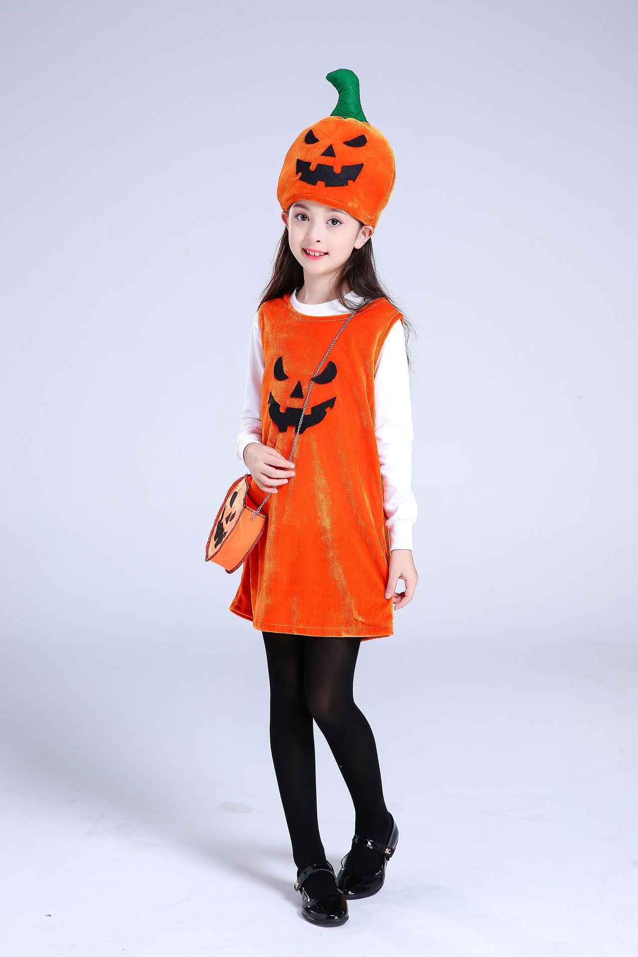 Children's Halloween costume girls pumpkin costume - Image 3