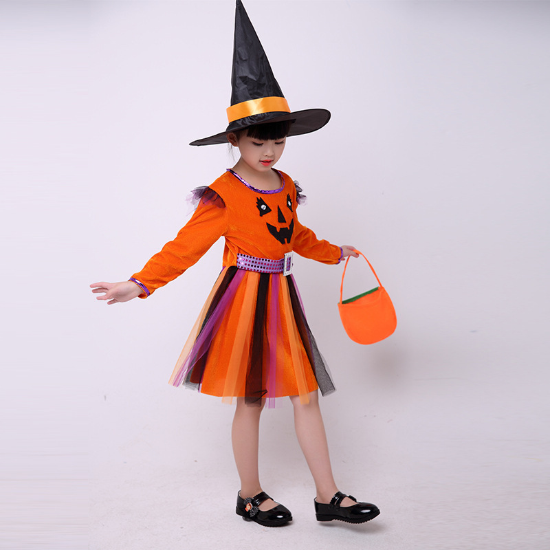 Children's Halloween costume girls pumpkin costume - Image 7