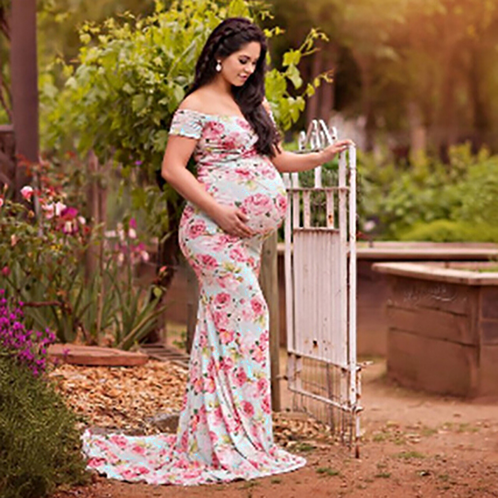 Cross V-neck short sleeve plus size maternity dress - Image 3